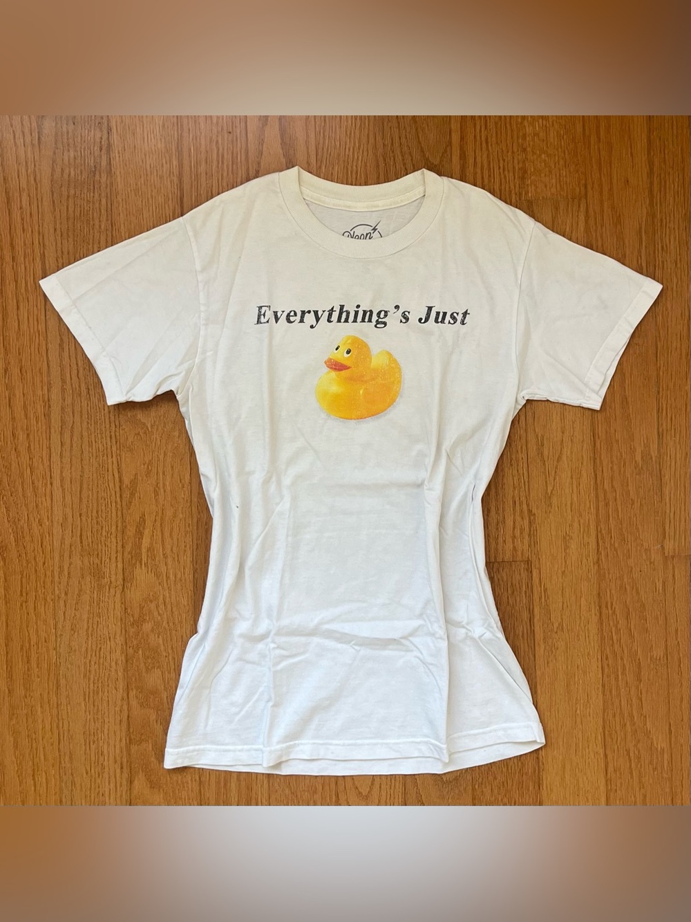Neon Riot "Everything's Just Ducky" cotton t-shirt in size S